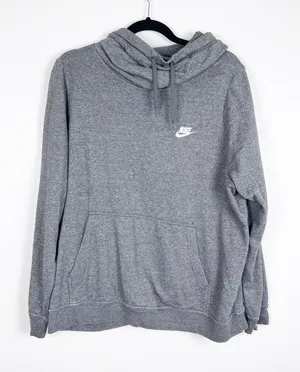Nike Women's Funnel Neck Sweatshirt Gray Sz 1X thumbnail 1