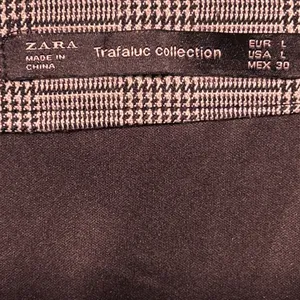 ZARA‎ Trafaluc Collection Plaid Lace Trim Mini Skirt Women Size L thumbnail 4