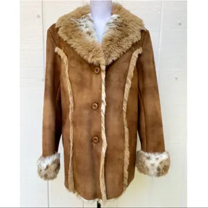 Regal Faux Fur & Suede Winter Coat Sz L thumbnail 2