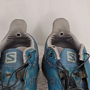 Salomon Supercross Contagrip ortholite blue gray athletic running shoes sz 7 thumbnail 6