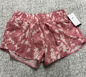 Nike Womens Dri-FIT Running‎ Shorts Pink Tie Dye Loose Fit Training DA1153-668 M thumbnail 1