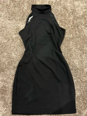 BRAND NEW Windsor Black Halter Bodycon Dress with Open Back Size Small thumbnail 1