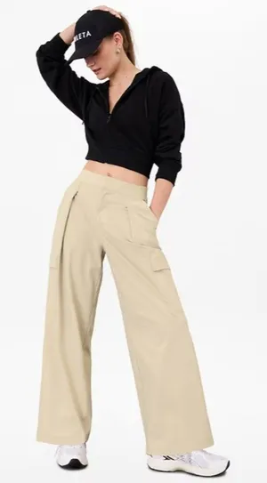 Athleta 4 Pinnacle Cargo Trouser Ecru Size 4 Regular thumbnail 1