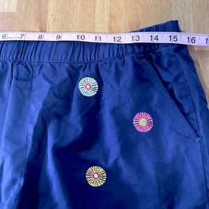 Embroidered boho floral elastic pull on Madewell short with pockets thumbnail 8