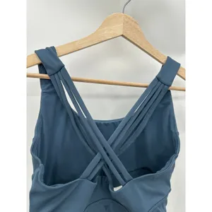 Victorias Secret ON POINT Blue‎ Strappy Sports Bra Womens Size Large L EY27 thumbnail 3