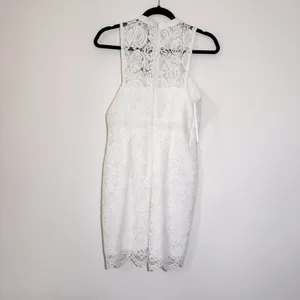 Boohoo NWT BOUTIQUE LACE RACER NECK BODYCON DRESS thumbnail 6