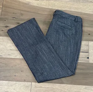 Express Womens Columnist Twill Trouser Pants Size 12R Gray thumbnail 1