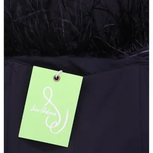 Sam Edelman Women's Strapless Feather-Trim Jumpsuit 40H144-S4 Black 6 thumbnail 3
