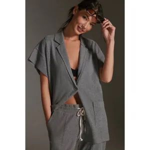 Daily Practice Anthropologie Heather Elbert Blazer Large Gray Streetwear Neutral thumbnail 15