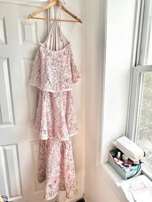 Elliatt Valencia Lace Tiered Halter Maxi Dress thumbnail 9