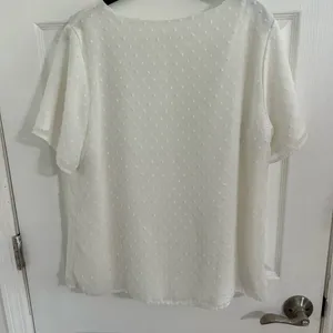 Amazon White Textured Blouse thumbnail 2