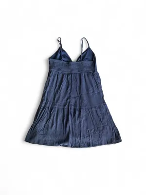 No Boundaries Dusty Blue Eyelet Mini Dress XS thumbnail 6
