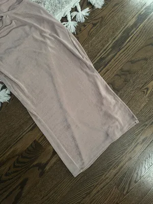 Asymmetrical side cut out light peach pink one shoulder midi dress small thumbnail 5