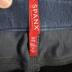 Spanx Twilight Tonal Jean Leggings Dark‎ Indigo Skinny Pull On 1X Tall thumbnail 8