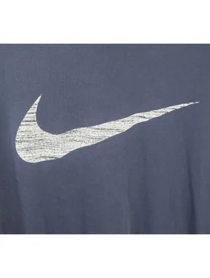 Nike Dri-Fit Slate Blue Big Swoosh Logo T-Shirt Athletic Cut Short Sleeve thumbnail 5