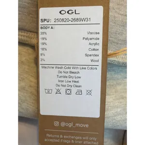 OGL Women Size Small Heather Beige High-Waisted Straight-Leg Pull-On Pants thumbnail 5