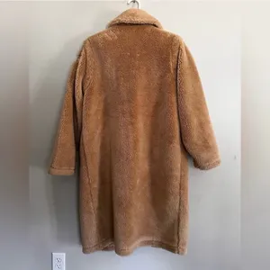 Alo Yoga Oversized Sherpa Trench Coat In Camel Teddy Jacket Size Small thumbnail 7