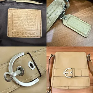 Vintage COACH 8A07 Soho Flap Butter Beige Soft Leather Messenger Shoulder Bag thumbnail 8