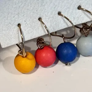 Free People Hair Rings Colorful Matte Bead Ball Hair Accessories Set thumbnail 10
