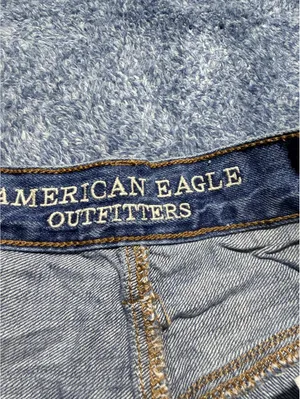 American Eagle Distressed High-Rise Festival Denim Shorts thumbnail 3