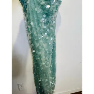STAUD Seafoam Green Shimmering Sequined Strapless Casey Midi Gown size 2 thumbnail 8