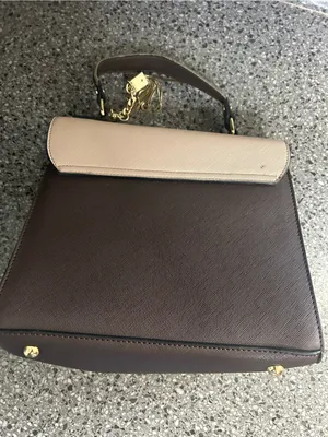 Vintage Dune London Two-Tone Top Handle Satchel in Cream I and Plum thumbnail 3