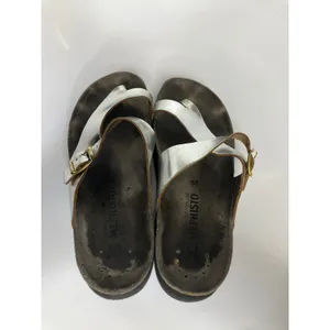 Mephisto Helen Sandals Womens 39 Silver Fair‎ Metallic Cork Footbed Buckle Slide thumbnail 5