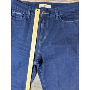 Levi's 512 Bootcut Jeans Perfectly Slimming Dark Wash Denim Size 14 Stretch‎ thumbnail 4