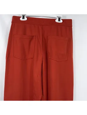 Halara Rust Button Front Wide Leg Pants thumbnail 7