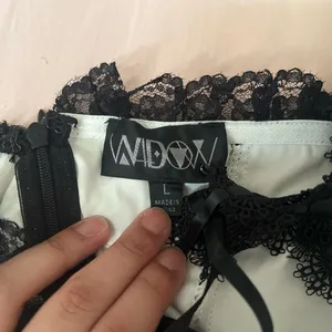 Dolls Kill Widow Black Strapless Babydoll Mini Dress thumbnail 5