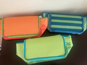 Trader Joe's Mini Insulated Tote - Lime Green & Teal thumbnail 9