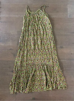 by anthropologie flounced citron printed lounge maxi dress thumbnail 4