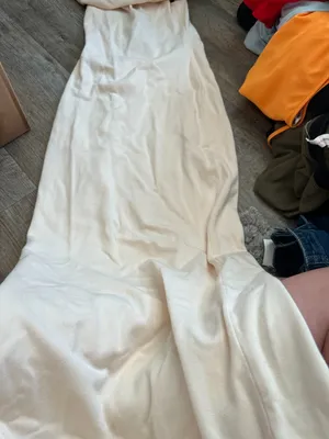 NWT Meshki Terese Off the Shoulder Maxi Dress Cream thumbnail 6
