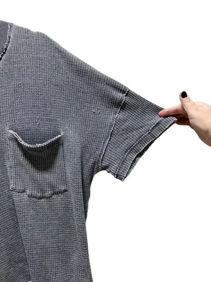 Sundance Oversized Waffle Knit Shirt Gray Size M Cottagecore Spring Boho Summer thumbnail 8