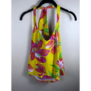 La Blanca Floral Halter Tankini Two Piece Swimsuit Women 14‎ Stretch Tropical thumbnail 2
