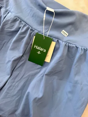 Halara Large Long Light Blue Womens High-Waist Pleated Athletic Shorts thumbnail 3