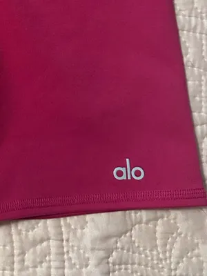 ALO Yoga High-Waist Bike Shorts in Fuchsia thumbnail 6