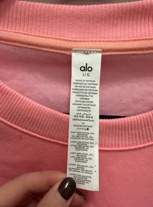 Alo Yoga Neon Bubblegum Accolade Sweatshirt. thumbnail 3