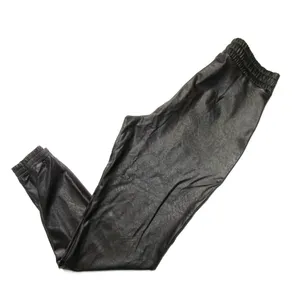 NWT Spanx Leather Like Jogger in Noir Black Faux Vegan Pull-on Pants 2X thumbnail 8