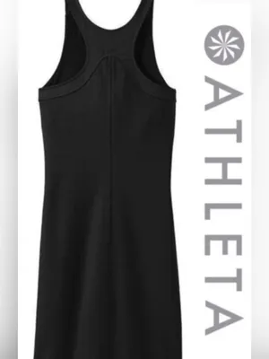 Athleta Whirlwind Razorback Athletic Casual Tank Dress Black Size XS thumbnail 2