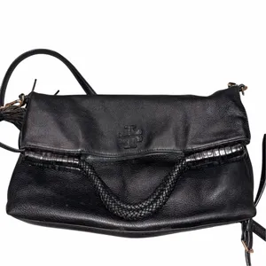 Tory Burch Black Leather Taylor Convertible Foldover Crossbody Purse thumbnail 10