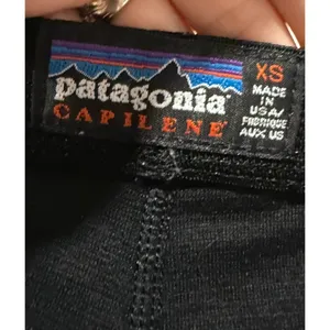 Patagonia Capilene Pants Womens XS Base Layer Lightweight Black Full Length thumbnail 3