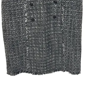 Nanette‎ Lepore Women's Dress Tweed Fringe Sheath Knee Length Black White 10 NWT thumbnail 6