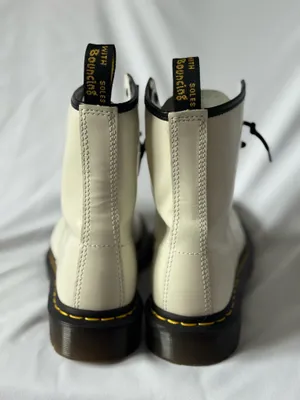 Dr. Martens Boots White Leather Women’s thumbnail 6