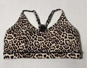 Zyia Active Mesh Racerback Sports Bra Leopard Print Women's Size Large thumbnail 1