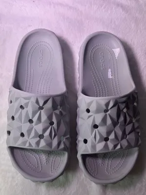 CROCS White Geometric Slide Sandal thumbnail 4