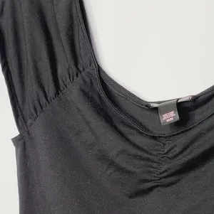 Victoria Secret ruched neck and sleeve black shirt top sz Medium thumbnail 5