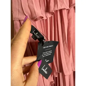 NWT Lulus Mesmerizing Essence Pink Pleated Backless Tiered Maxi Dress Gala Sz S thumbnail 8