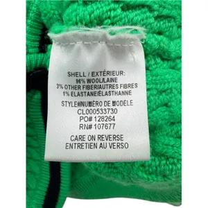 Alice + Olivia Jenae Cable Knit Cardigan S Preppy Twee Crop Green Wool Sweater thumbnail 6