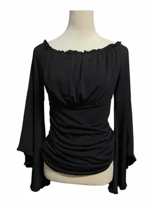 Scarlet Darkness Bell Sleeve Tops for Women Renaissance Peasant Blouse Sz M NWOT thumbnail 3